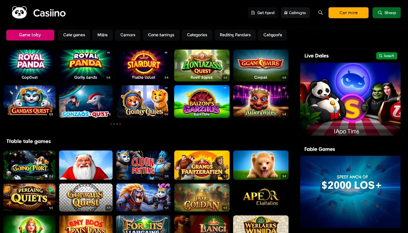 Royal Panda Game Selection